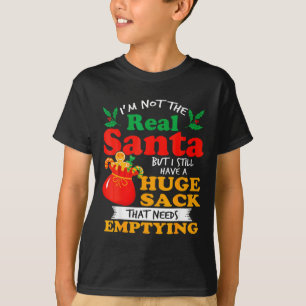 Camiseta Natal Safado Para Homens Enorme Pacote Saco Sujo 