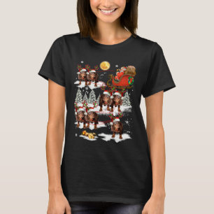 Camiseta Natal Santa Claus Andando Dachshund
