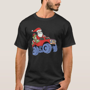 Camiseta Natal Santa Claus Andando Monstros Rapazes Ki