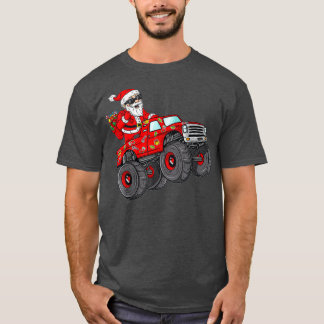 Camiseta Natal Santa Claus Andando Monstros Rapazes Ki