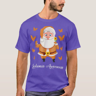Camiseta Natal Santa Claus Leukemia Borboleta