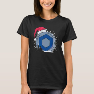 Camiseta Natal Santa Hat Chainlink Hodl Crypto Cur