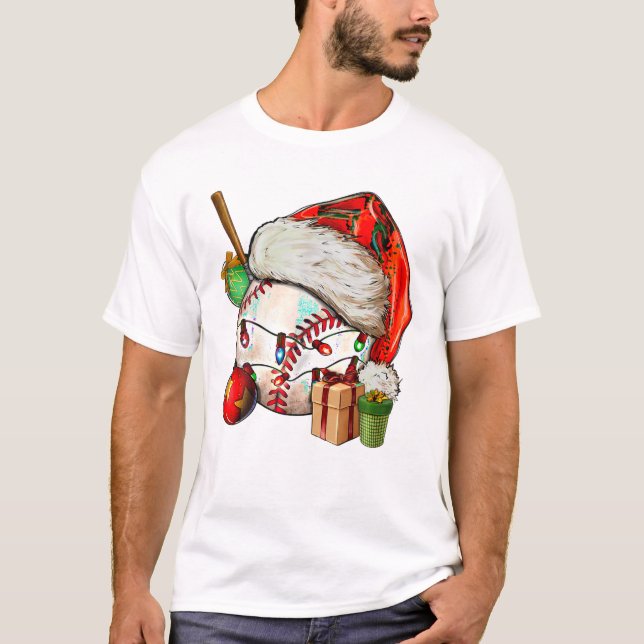 Camiseta Natal Santa Hat Engraçado (Frente)