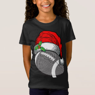 Camiseta Natal Santa Hat Futebol do Esporte Engraçado Prese