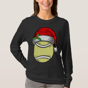 Camiseta Natal Santa Hat Tênis Esporte Engraçado Presente