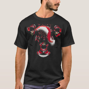 Camiseta Natal Santa Hat Word Art T-Shirt