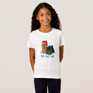 Camiseta Natal Santa Hat Yorkshire Terrier Yorkie Cute