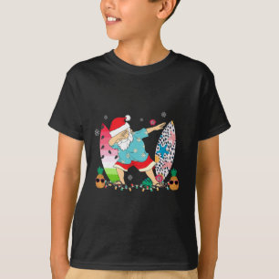 Camiseta Natal Santinho Dabbing Havaiano Surf Surfando no J