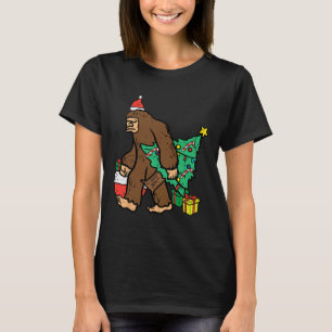 Camiseta Natal Sasquatch Bigfoot Homens Mulheres Yô