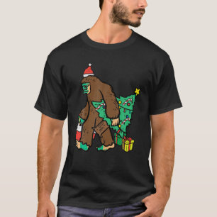 Camiseta Natal Sasquatch Bigfoot Homens Mulheres Yô