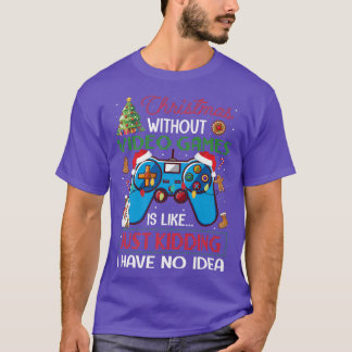 Camiseta Natal sem Videos games Engraçado Vídeo de Natal