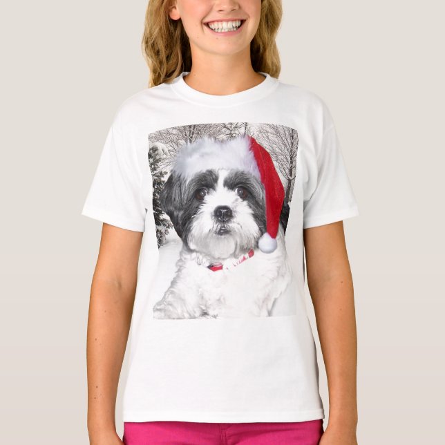 Camiseta Natal Shih Tzu (Frente)