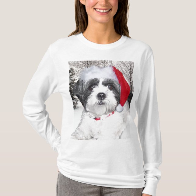 Camiseta Natal Shih Tzu (Frente)