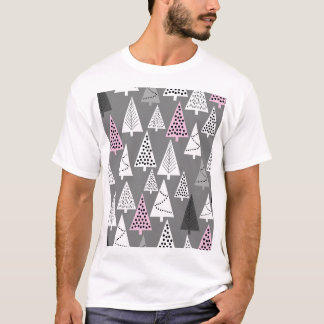 Camiseta Natal simples: Padrão de árvore Abstrato