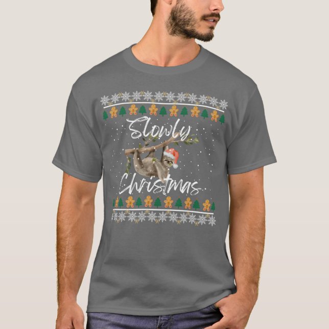 Camiseta Natal Sloth SLowly Natal amigo (Frente)