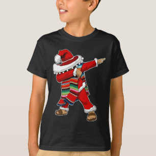 Camiseta Natal Sombrero Dabbing mexicano Serape Poncho S