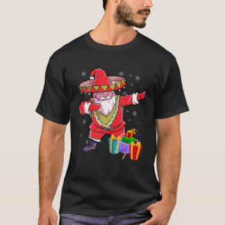 Camiseta Natal Sombrero Dabbing Santa Claus Mer Mexicano