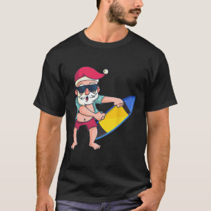Camiseta Natal Surfboard Natal Em Julho Xmas Tropical Su