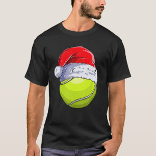 Camiseta Natal Tênis Ball Santa Hat Engraçado Esporte Xma