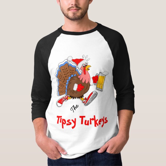 Camiseta Natal Tipsy Turkey (Cerveja) - Execução Postada (Frente)