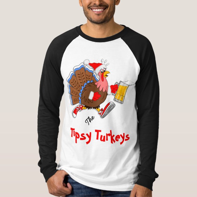 Camiseta Natal Tipsy Turkey (Cerveja) - Execução Postada (Frente)