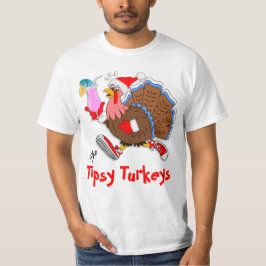 Camiseta Natal Tipsy Turkey (Cocktail) - LS Sport-Tek