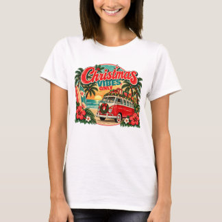 Camiseta Natal Tropical Retrô Praia Festa Vintage