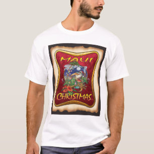 Camiseta Natal tropical T branco de Maui da ilha