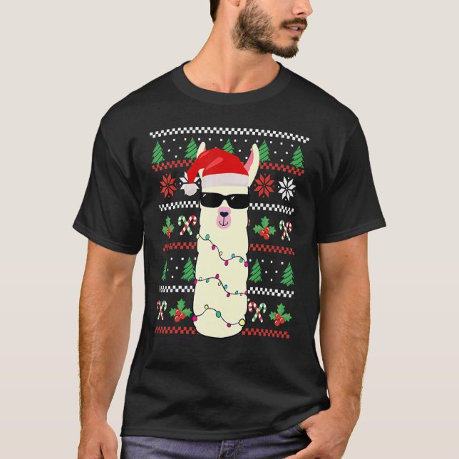 Camiseta Natal Ugly Christmas Lama Christmas (Frente)