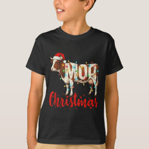 Camiseta Natal Vaca Engraçado Amantes de Vaca Fazendeiro Ag