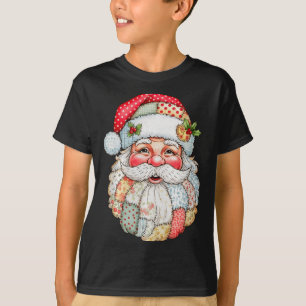 Camiseta Natal Vintage Preparatório Rosto de Papai Noel Rem