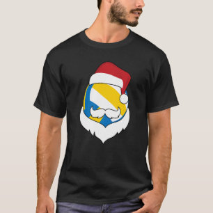 Camiseta Natal Voleibol Santa Hard Beard Xmas Esporte Bo