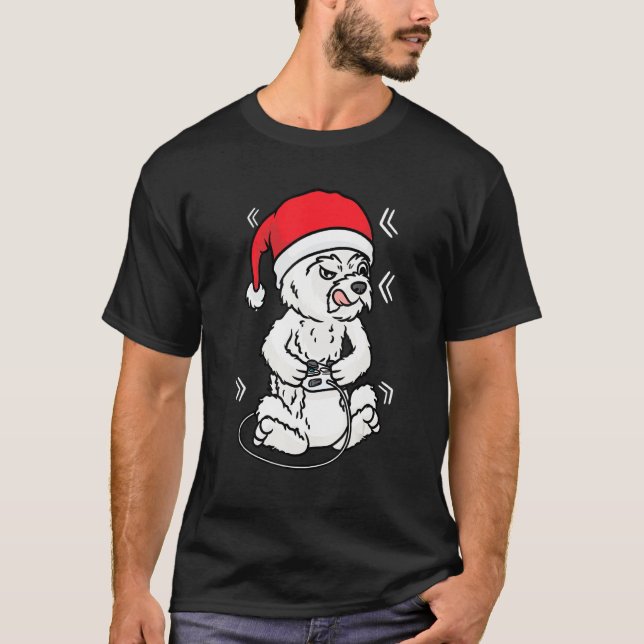 Camiseta Natal West Highland White Terrier Dog Vídeo Ga (Frente)