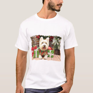 Camiseta Natal - Westie - afortunado
