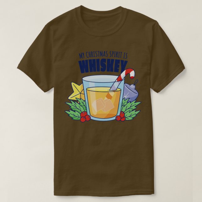 Camiseta Natal - Whisky Bebida (Frente do Design)