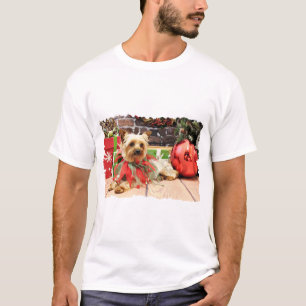 Camiseta Natal - Yorkie - Kinsey