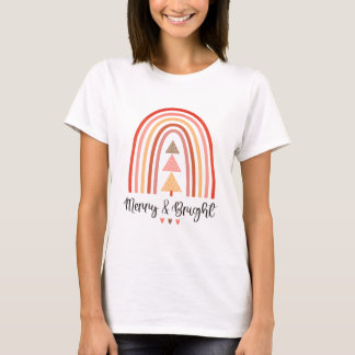 Camiseta natalícia de Feliz e Brilho