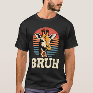 Camiseta Natalícia Festiva de Girafa Engraçada de
