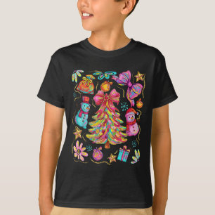 Camiseta Natalino Elegante Coquette Laço Renda Alegre Natal