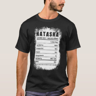 Camiseta Natasha Nutrition Facts Name Apelido Alias Title