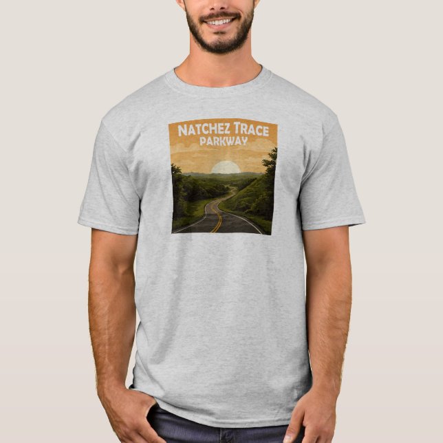 Camiseta Natchez Trace Parkway Mississippi Paisagem (Frente)