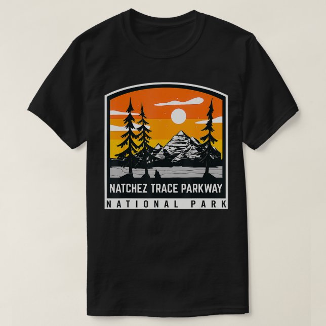 Camiseta Natchez Trace Parkway National Scenail (Frente do Design)