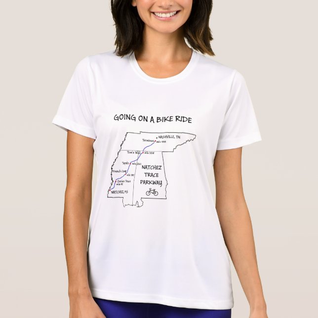 Camiseta Natchez Trace Route Map T-Shirt (Frente)