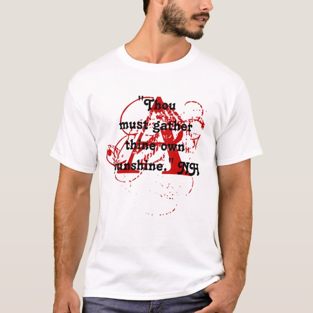 Camiseta Nathaniel Hawthorne ventila um t-shirt do DESIGN (Frente)