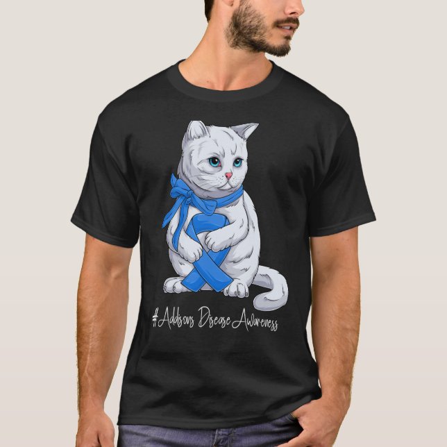 Camiseta National Addisons Disease Awareness Month Blue Rib (Frente)