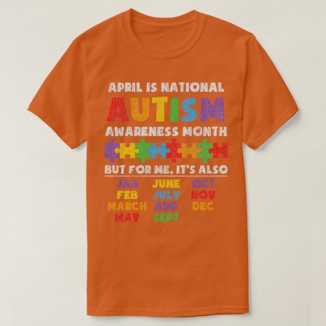 Camiseta National Autism Awareness Month Autistic Kids Gift (Frente do Design)