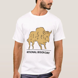 Camiseta National Bison Day Sign