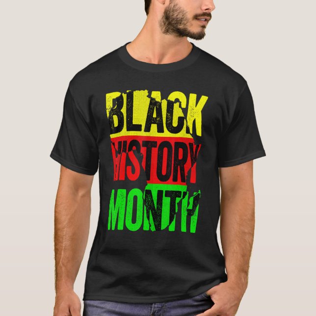 Camiseta National Black History Month For Proud African Ame (Frente)