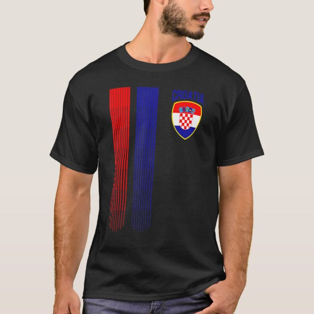 Camiseta National Croatia Flag Croatian Football Fan Soccer (Frente)