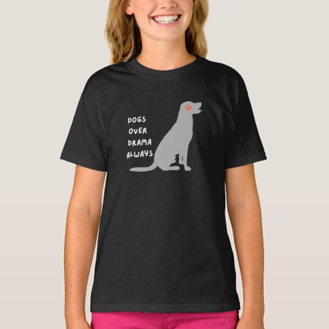 CAMISETA NATIONAL DOG DAY DOGS OVER DRAMA ALWAYS PETS LOVER (Frente)